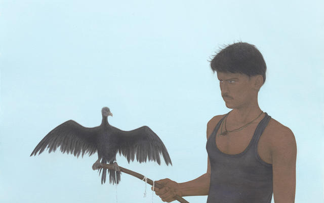 Painting called 'Bird Hunter' by Ali Kazim