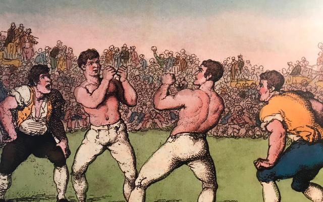 Boxing Match in 1810, depiction of.
