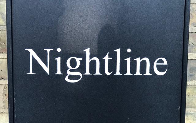 Nightline entrance sign