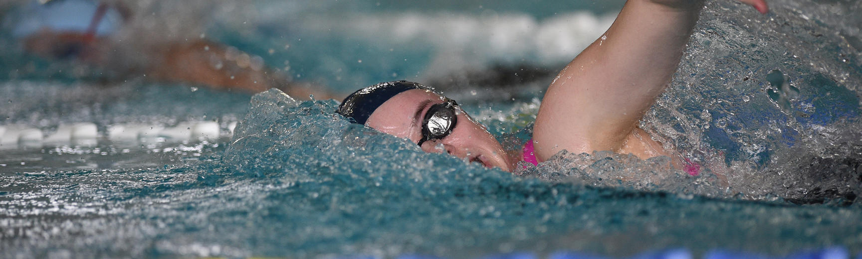 A swimming performing the front crawl - Oxford University images