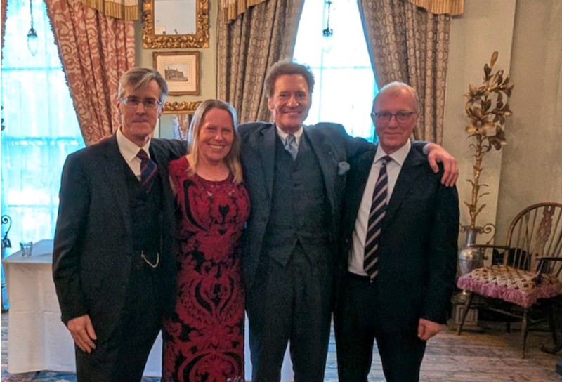From left, Dr Rob Johnson, Prof Amy Dickman, Dr Thomas Kaplan, Sir Ernest Ryder