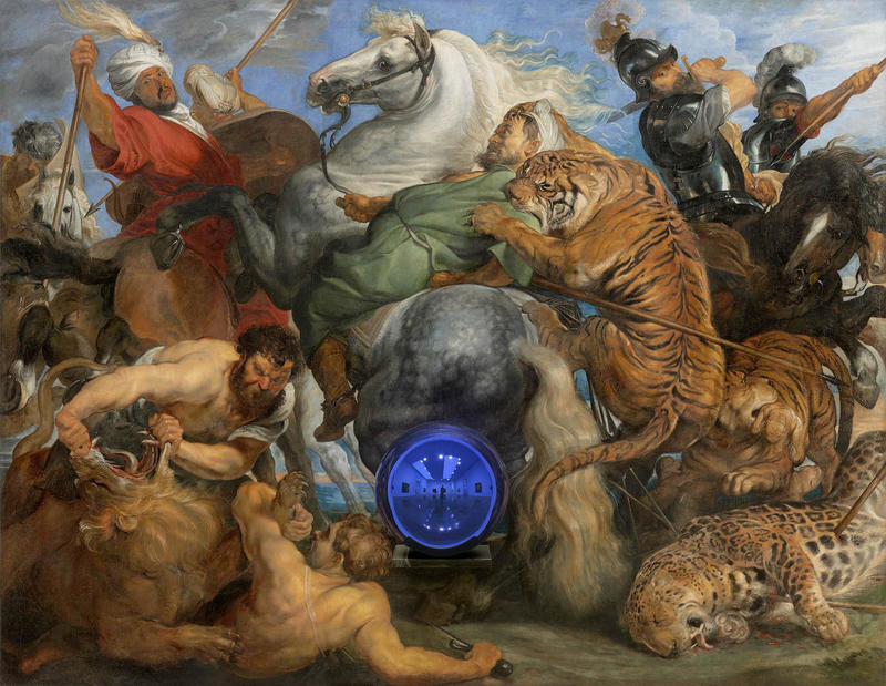 Gazing Ball (Rubens Tiger Hunt) by Jeff Koons