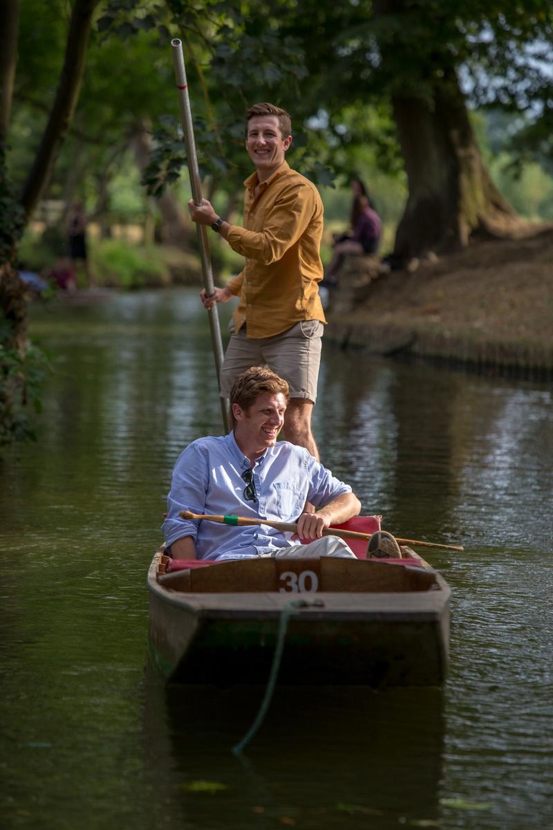 Harry Hortyn and Robert Phipps punting