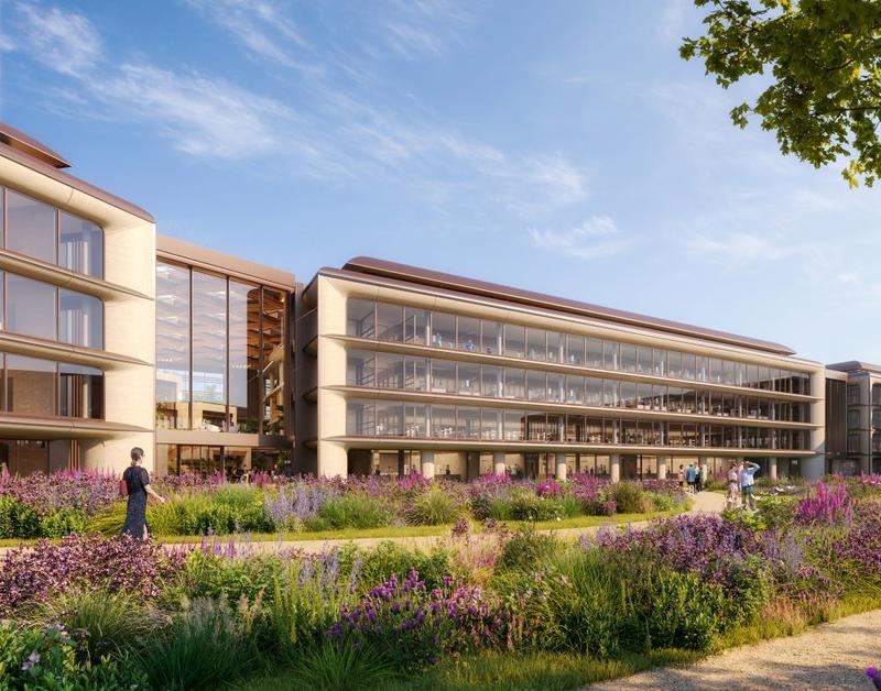 rendered visualisation of new lab buildings