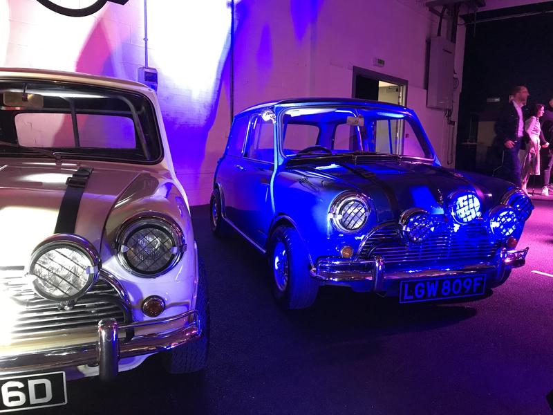 Replicas of the minis used in the film 'The Italian Job'