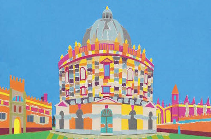 Part of the cover of 'The Oxford Art Book', showing part of the Radcliffe Camera, by the editor, Emma Bennett