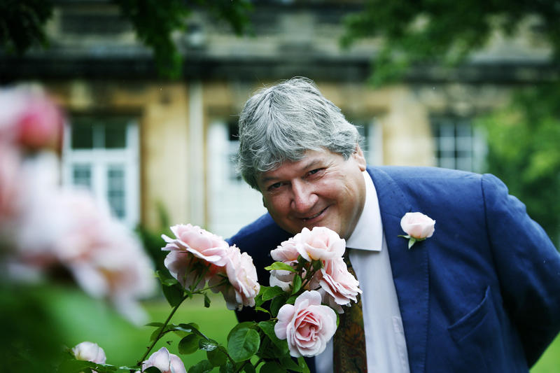 Simon Hiscock, Director of the Botanic Gardens with the new rose