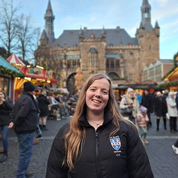 Carys at a Christmas market in Germany