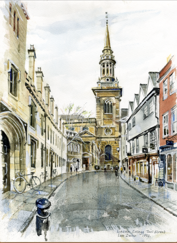 A painting of Turl Street by Ian Davis