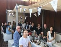 Members of the Oxford Alumni Group  in Spain sat at a table