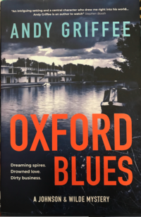 'Oxford Blues' by Andy Griffee, depicting the River Isis below Folly Bridge
